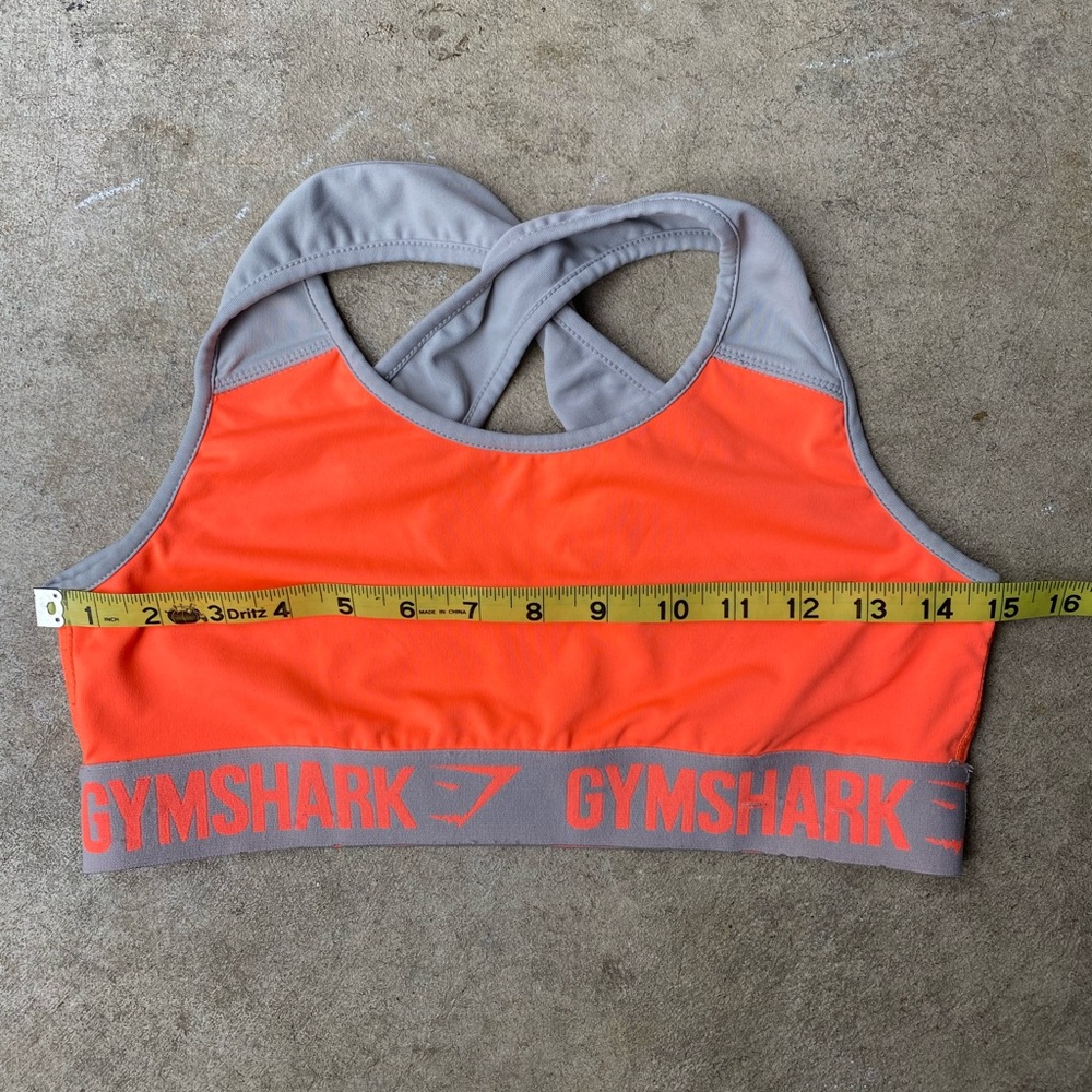 Gymshark Orange and Gray Sports Bra